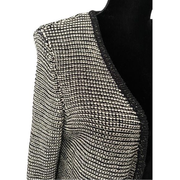 Romeo & Juliet Couture Tweed White Black Women's Size XL classic career neutral - Picture 2 of 6